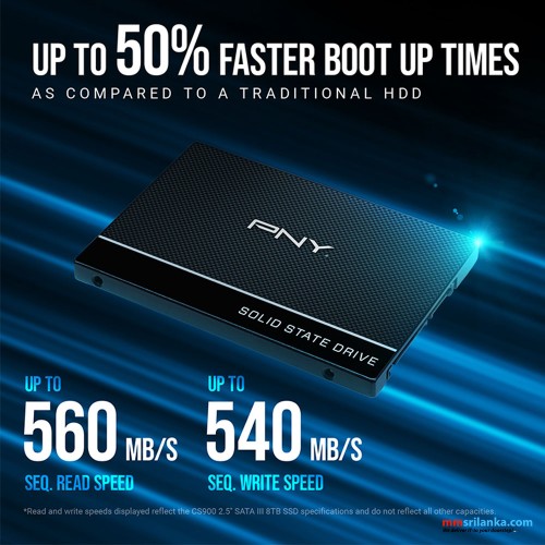 PNY 500GB CS900 2.5 SATA III SSD (2Y)